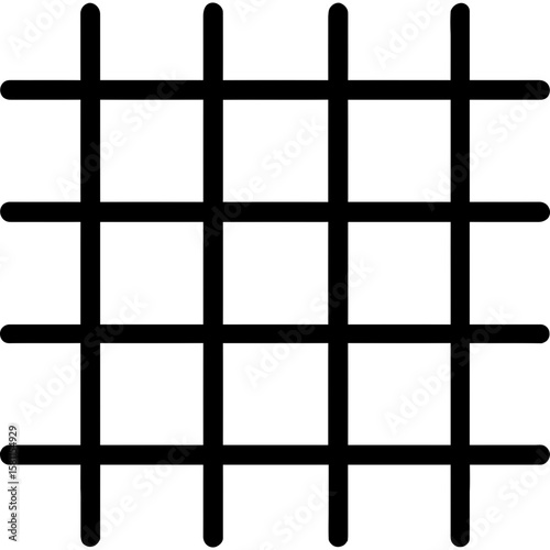 Grid pattern outline icon vector