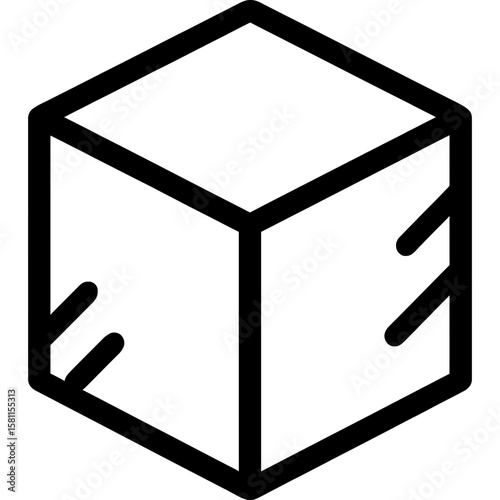 Solid state outline icon vector