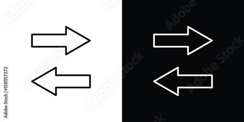 Transfer icon thin line symbol on white background. Editable stroke vector illustration