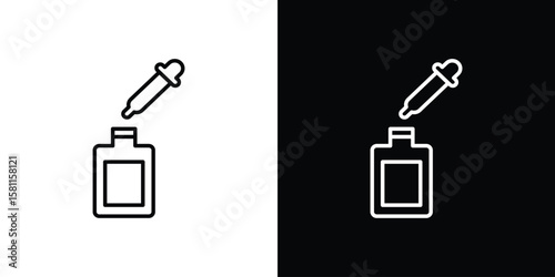 Serum icon thin line symbol on white background. Editable stroke vector illustration