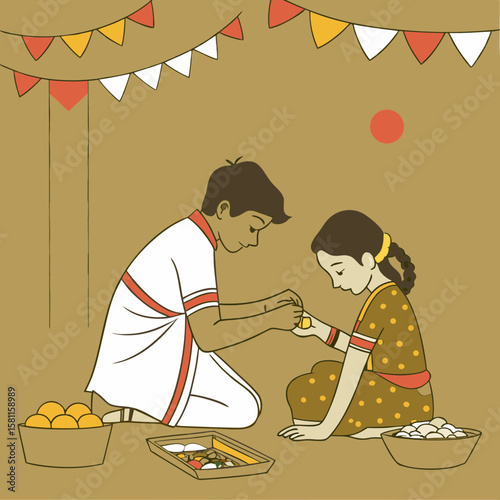 Raksha Bandhan, also known as Rakhi, is a Hindu festival that celebrates the love and duty between brothers and sisters. It is observed on the full moon day of the Hindu month of Shraavana, which typi