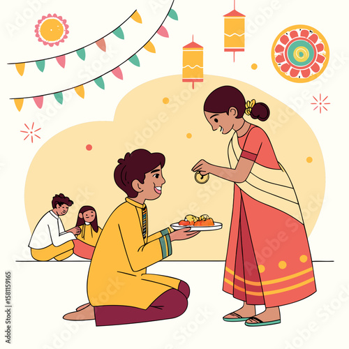 Raksha Bandhan, also known as Rakhi, is a Hindu festival that celebrates the love and duty between brothers and sisters. It is observed on the full moon day of the Hindu month of Shraavana, which typi
