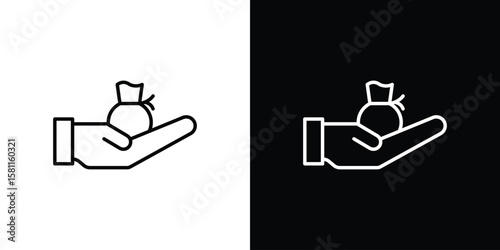 Inheritance law icon thin line symbol on white background. Editable stroke vector illustration