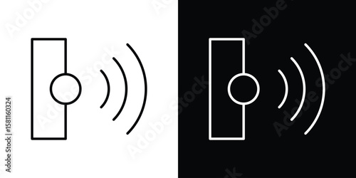 Infrared icon thin line symbol on white background. Editable stroke vector illustration