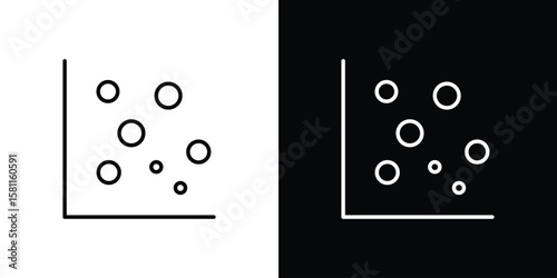 Heat Map icon thin line symbol on white background. Editable stroke vector illustration