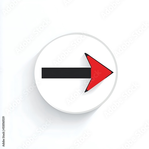 Right Arrow Icon on a White Circular Background with a Subtle Shadow Free Download Right Arrow Icon on a White Circular Background with a Subtle Shadow - GFXLoad