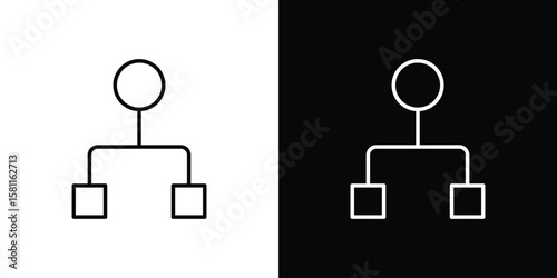 classification icon thin line symbol on white background. Editable stroke vector illustration