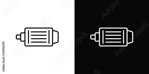 Car alternator icon thin line symbol on white background. Editable stroke vector illustration