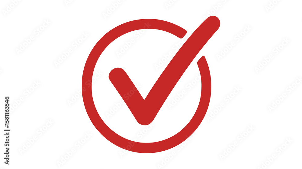 Red Check Mark in Circle Icon For Logo, Web, Apps, Website, and UI Design Red Check Mark in Circle Icon For Logo, Web, Apps, Website, and UI Design
