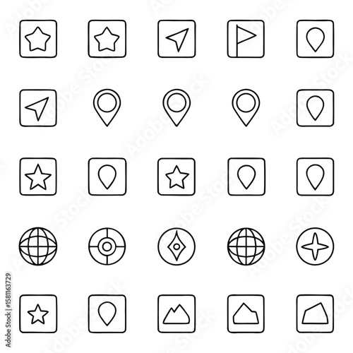 Collection of Location and Navigation Icons