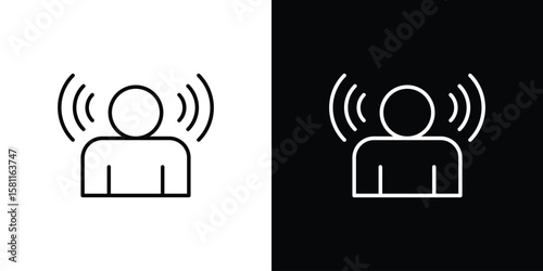 Brand awareness icon thin line symbol on white background. Editable stroke vector illustration