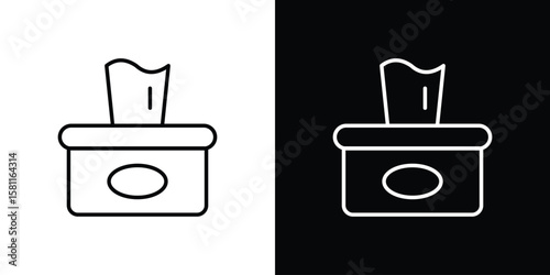 baby wipe icon thin line symbol on white background. Editable stroke vector illustration