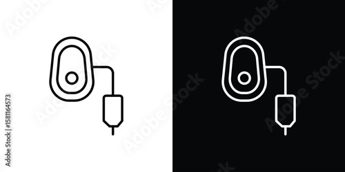 Anesthesia icon thin line symbol on white background. Editable stroke vector illustration
