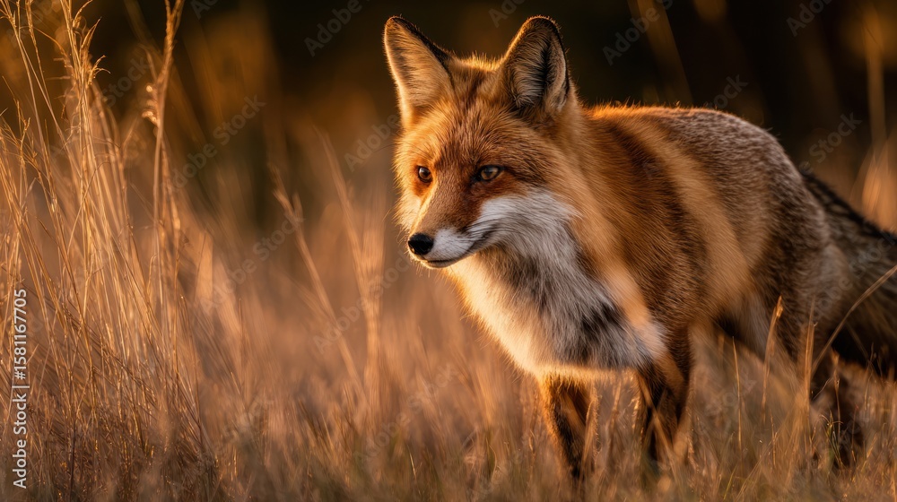 Fototapeta premium Fox in golden light