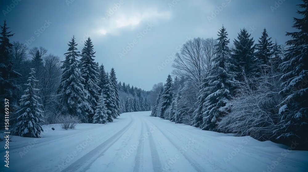 Obraz premium winter landscape with snow