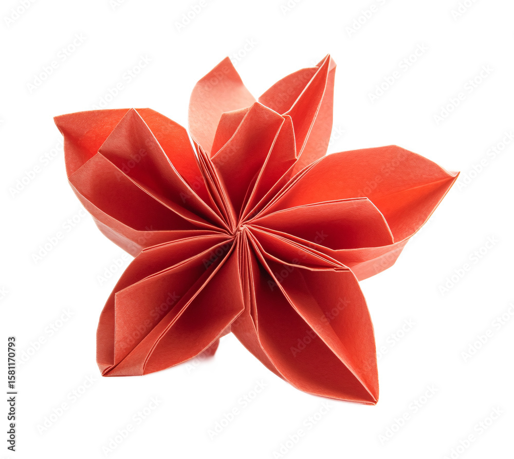 Fototapeta premium Origami Paper for Paper Crafting and Art - Isolated on White Background