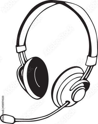 headphones on a white background