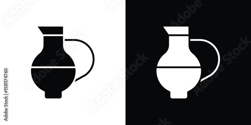 Vinegar icon, Vector graphics in filled style