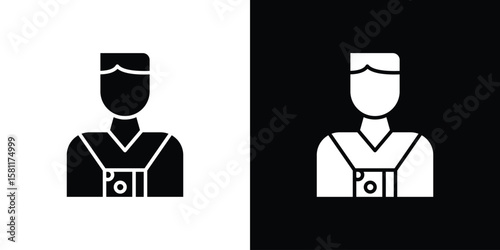 Tourist Guide icon, Vector graphics in filled style