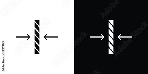 Thickness icon, Vector graphics in filled style