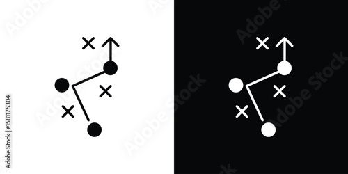 Tactical icon, Vector graphics in filled style