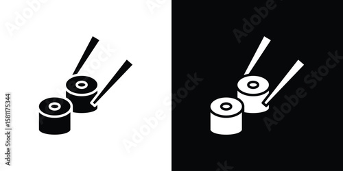 Sushi icon, Vector graphics in filled style