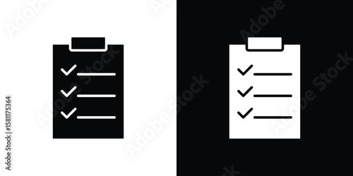 Survey icon, Vector graphics in filled style