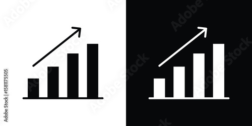 Stagflation icon, Vector graphics in filled style