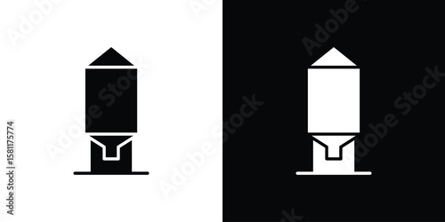 Silo icon, Vector graphics in filled style