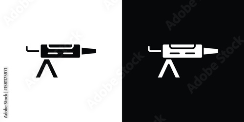 Sealants gun icon, Vector graphics in filled style