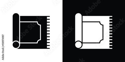 Rugs icon, Vector graphics in filled style
