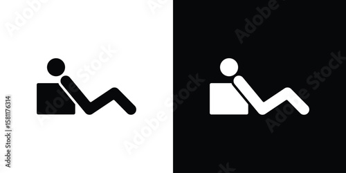 Resting icon, Vector graphics in filled style