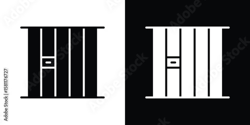 Prison icon, Vector graphics in filled style