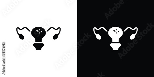 Pelvic inflammatory disease icon, Vector graphics in filled style