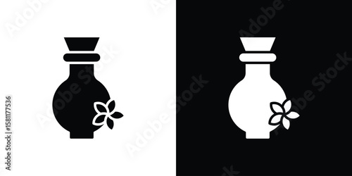 Massage oil icon, Vector graphics in filled style