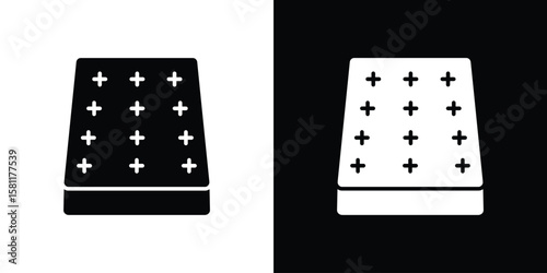 Mattress icon, Vector graphics in filled style