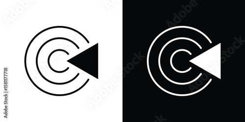 Livestream icon, Vector graphics in filled style