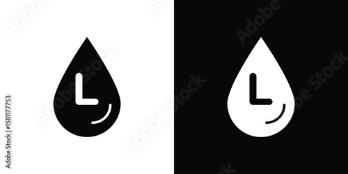 Liter icon, Vector graphics in filled style