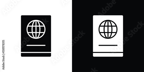 Immigration icon, Vector graphics in filled style