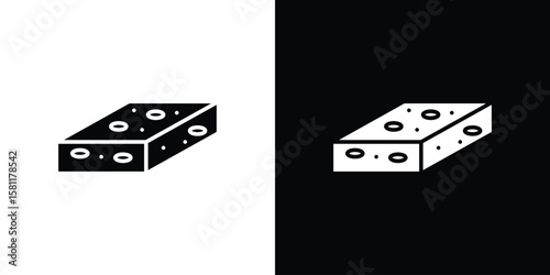 Halva icon, Vector graphics in filled style