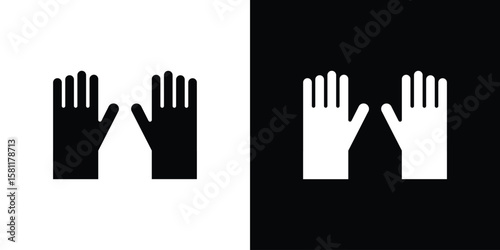 Gloves icon, Vector graphics in filled style