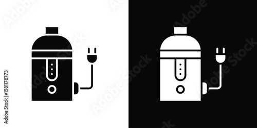 Garbage disposal icon, Vector graphics in filled style