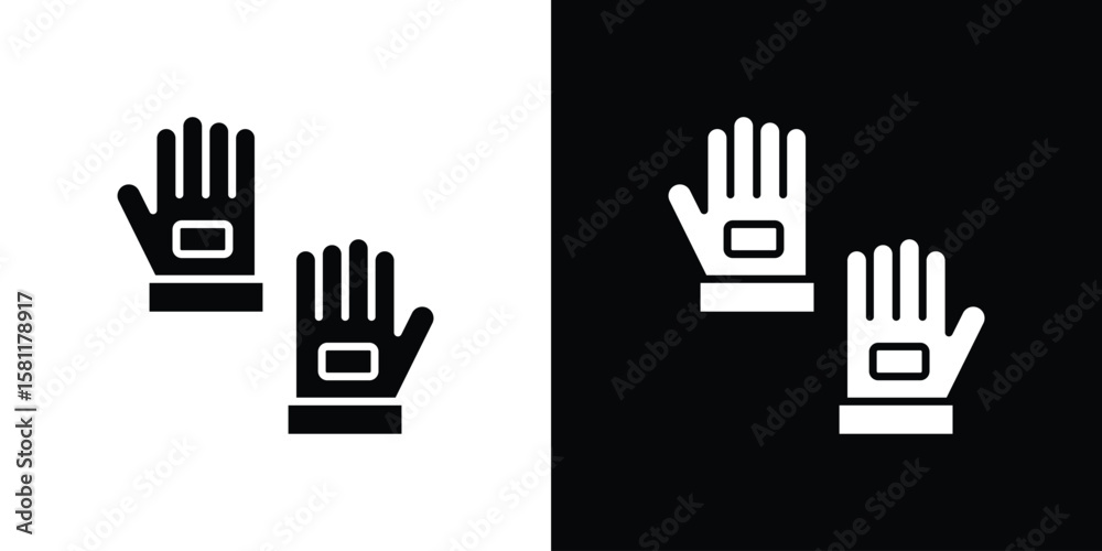 Fototapeta premium Fitness Gloves icon, Vector graphics in filled style