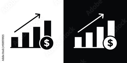 Fiscal policy icon, Vector graphics in filled style