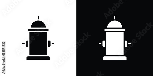 Fire hydrant icon, Vector graphics in filled style
