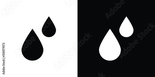 Drop icon, Vector graphics in filled style