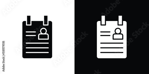 Curriculum icon, Vector graphics in filled style