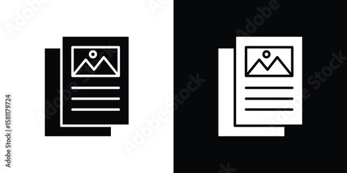 Content icon, Vector graphics in filled style