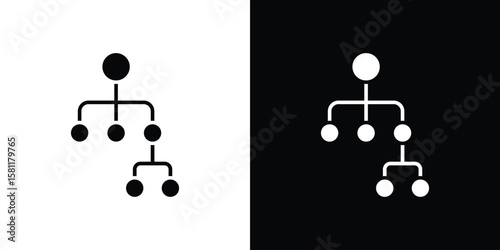 Consolidation icon, Vector graphics in filled style