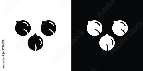 Chickpeas hummus icon, Vector graphics in filled style